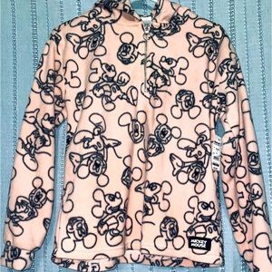 Pink Fleece Mickey Mouse Hoodie